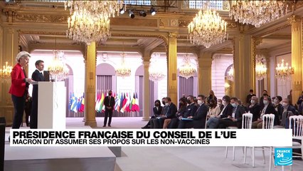 France : Emmanuel Macron confirme qu’il « assume totalement » ses propos sur les non-vaccinés
