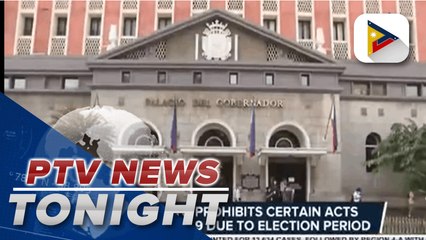 Download Video: COMELEC to prohibits certain acts starting Jan. 9 due to election period