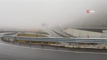 Zonguldak'ta yoğun sis sürücülere zor anlar yaşattı: Görüş mesafesi 5 metreye düştü