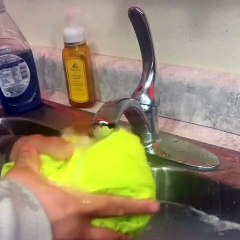 Shirt Freezes While Inflated by Wind