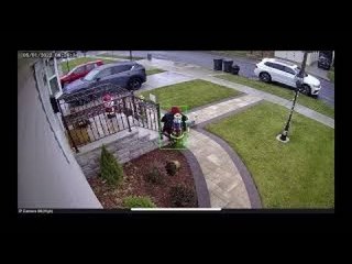 Man Slips and Falls Backwards on Front Steps