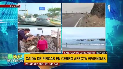 SJL: sismo causa caída de pircas en zona de Las Vegas y vecinos temen por sus casas
