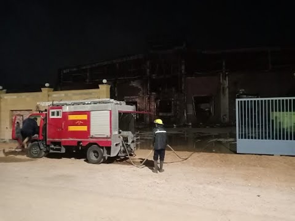 السيطرة على حريق في ثلاجة خضار بالسادات