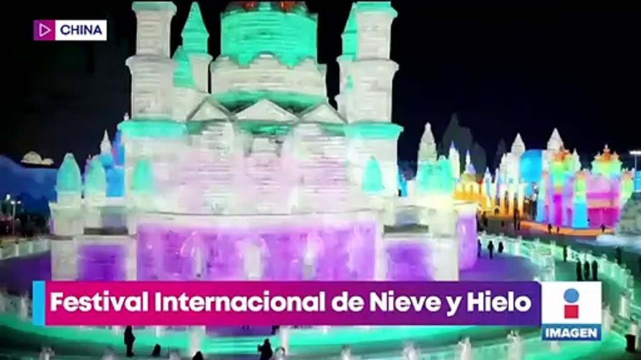 Exhiben réplica de la pirámide de Kukulkán en el Festival de Nieve y Hielo