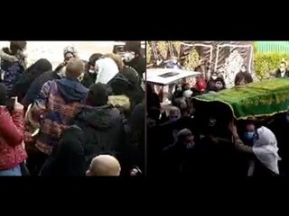 انهيارأسرة عبلة الكحلاوي عند وصول جثمانها إلى المسجد