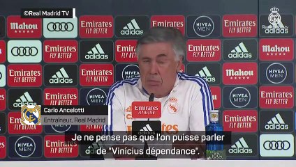 20e j. - Ancelotti : "Pas de Vinícius dépendance"