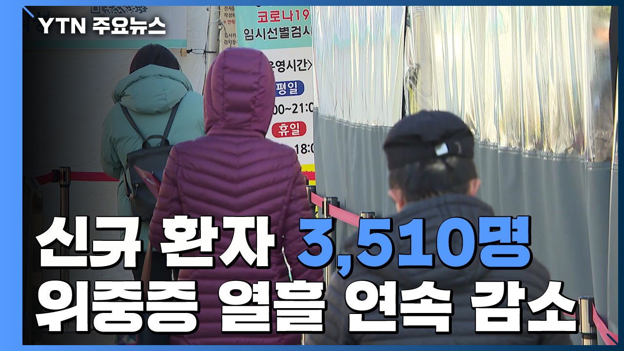 신규 환자 3,510명...위중증 열흘 연속 감소 / YTN