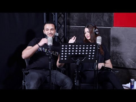 هنادي مهنا وزوجها يحتفلان بانتهاء تسجيل مسلسلهما الإذاعي: تحدي صعب جدا