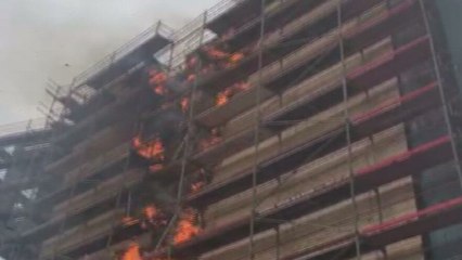 Restorasyonu süren tarihi Liman Handa yangın