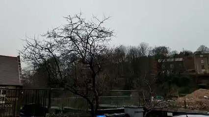 Siren as flood warning for Walsden Water at Walsden