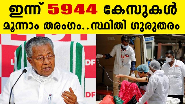 ഇന്ന് 5944 കേസുകൾ,കേരളത്തിൽ മൂന്നാം തരംഗത്തിന്റെ തുടക്കം..സ്ഥിതി ഗുരുതരം