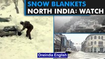 Snowfall in North India | White winter in Himachal, J&K | Watch | Oneindia News