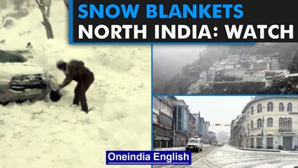 Download Video: Snowfall in North India | White winter in Himachal, J&K | Watch | Oneindia News