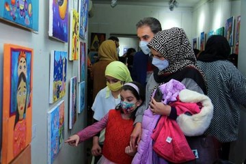 Tahranlı çocukların salgında çizdiği resimler 2 yıl sonra sergide buluştu