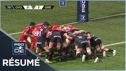 PRO D2 - Résumé Oyonnax Rugby-FC Grenoble Rugby: 38-10 - J16 - Saison 2021/2022