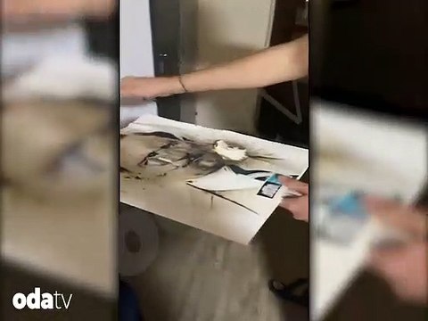 Tarihi okulda utanç görüntüleri! Atatürk posterini delik deşik ettiler