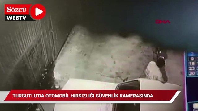 Camını kırdığı otomobili düz kontak yöntemiyle çaldı; o anlar kamerada