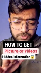HOW TO GET ANY PICTURE OR VIDEOS HIDDEN INFORMATION||TECHJI #TECHJI #TRICKS