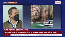 Em coletiva de imprensa, autoridades mineiras atualizaram informações sobre o acidente em Capitólio e sobre o dique extravasou e que interditou uma estrada.