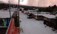 Meksika'nın Tlachichuca şehrine tarihte ilk kez kar yağdı
