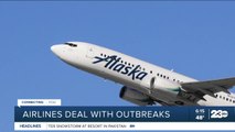 Airlines deal with outbreaks and Amazon shortens COVID-19 paid leave