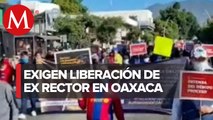 Comunidad académica exigen liberacion del ex rector de la vinculado a proceso por defraudación