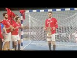 فرحة لاعبي الأهلي لكرة اليد بحصد كأس مصر على حساب الزمالك