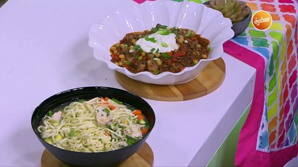 شوربة النودلز بالدجاج | نورا السادات
