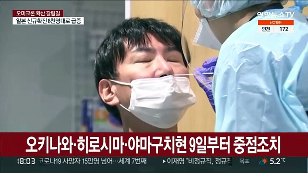 일본 신규확진 다시 8천명대 폭증…미국은 65만명