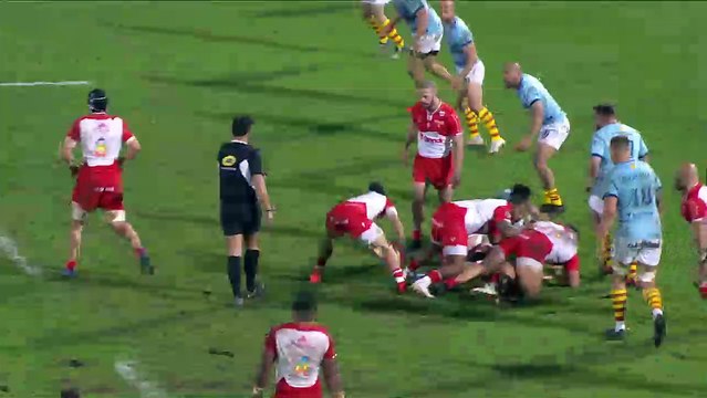 TOP 14 - Essai de Tristan TEDDER (USAP) - Biarritz Olympique - USA Perpignan - J15 - Saison 2021/2022