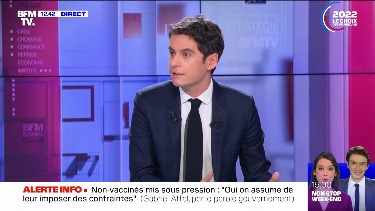 Gabriel Attal sur le coût des tests: "C'est un budget important, mais laisser galoper l'épidémie, je ne suis pas sûr que ça coûterait moins d'argent"
