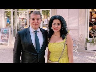 رانيا يوسف تثير الجدل بصورة لها مع رئيس نادي برشلونة الأسباني