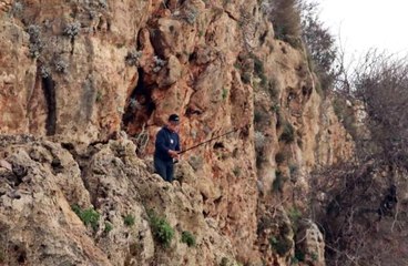 30 metrelik falezlerde ölümüne olta