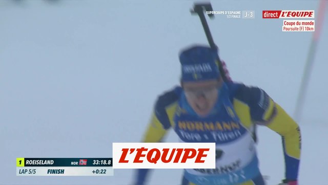 L'arrivée de la poursuite d'Oberhof - Biathlon - CM (F)