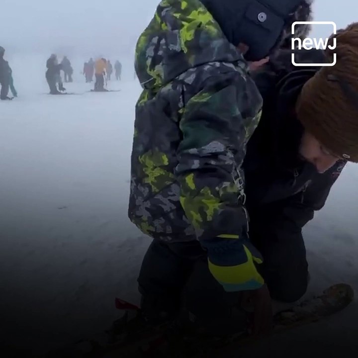 Abdullah Ibn Umar, A Two And A Half Year Old Skiing In Kashmir's Gulmarg