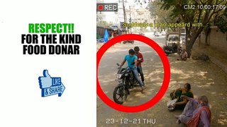 Food Donar Humanity Reaction in India on CCTV Footage  ऐसे Indian Food Donar को हमेशा Solute है