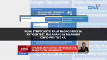 DOH: Kung hindi exposed pero nagpositibo sa antigen test, mag-isolate at kumonsulta sa... | UB