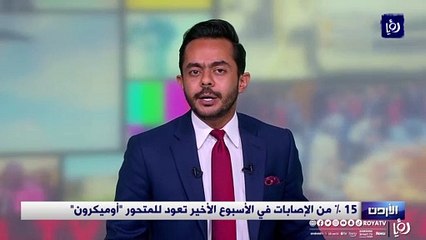 15 % من الإصابات في الأسبوع الأخير بالأردن تعود للمتحور أوميكرون