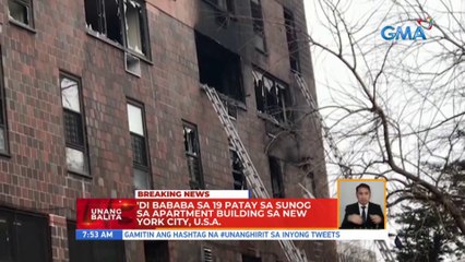 'Di bababa sa 19 patay sa sunog sa apartment building sa New York City, U.S.A. | UB