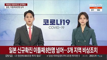 일본 신규확진 이틀째 8천명 넘어…3개 지역 비상조치