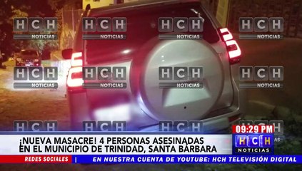 Trasciende masacre de cuatro personas en Trinidad, Santa Bárbara