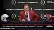 Nick Saban Opening Statement on Day Before CFP Title Game