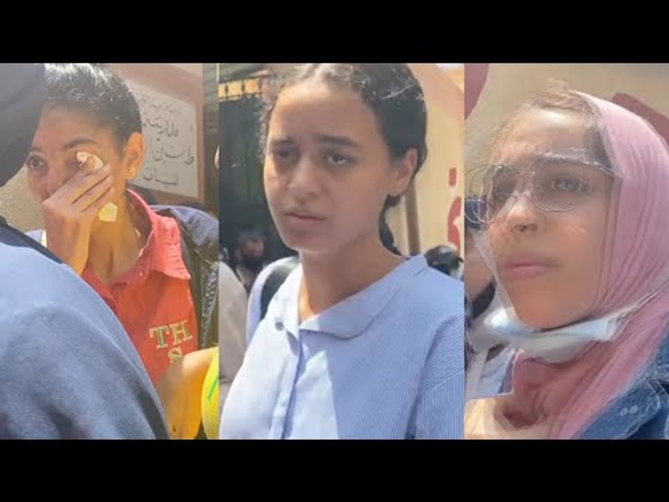 انهيار وبكاء طلاب الثانوية العامة عقب انتهاء امتحان اللغة العربية