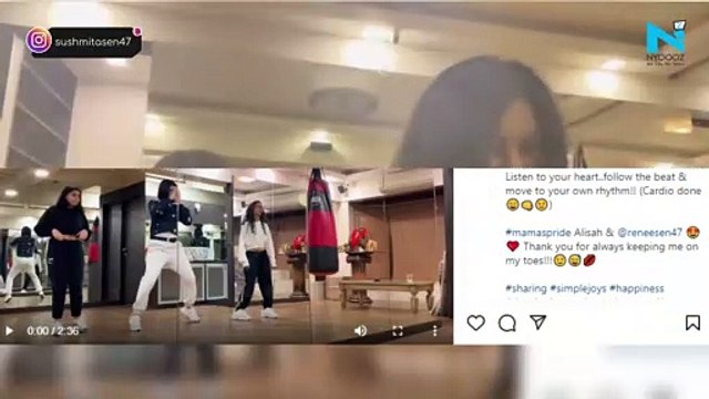 Sushmita Sen dances it out with daughters Renee and Alisah in new video