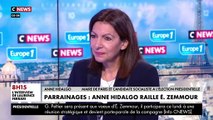 Anne Hidalgo à 4% dans les sondages et avec déjà ses 500 signatures, estime que si Zemmour ou Le Pen ne peuvent pas se présenter faute de parrainages c'est 