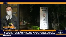 Quatro suspeitos foram presos depois de uma perseguição policial na zona leste de São Paulo.