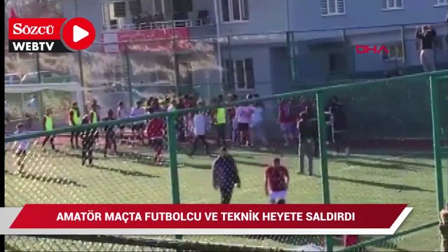 Amatör maçta futbolcu ve teknik heyete saldırı