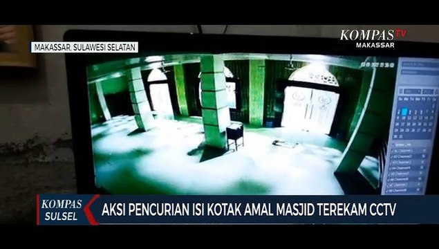 Aksi Pencurian Isi Kotak Amal Masjid Terekam Cctv