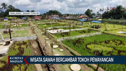 Wisata Sawah Bergambar Tokoh Pewayangan