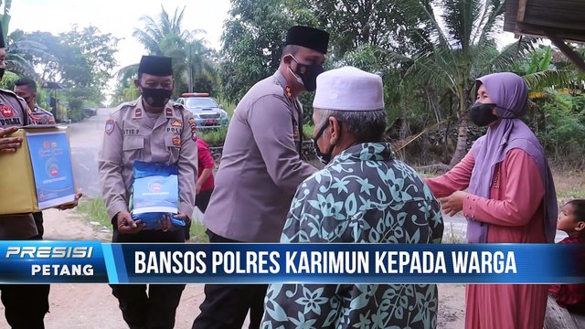 Kapolres Karimun berikan Bansos kepada Pak M Nurdin yang mengalami Sakit Asma